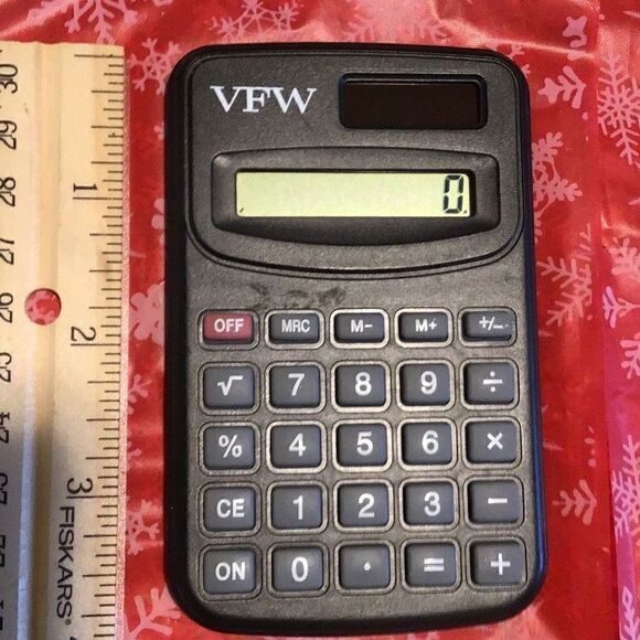 Calculator, vintage, VFW solar, powered pocket calculator - Picture 2 of 4